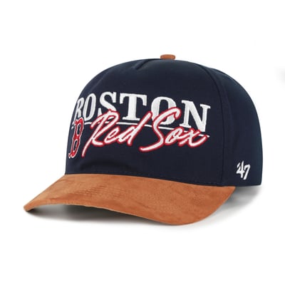 Boston Red Sox '47 Scribe Line Hitch Adjustable Hat - Navy/Light Brown