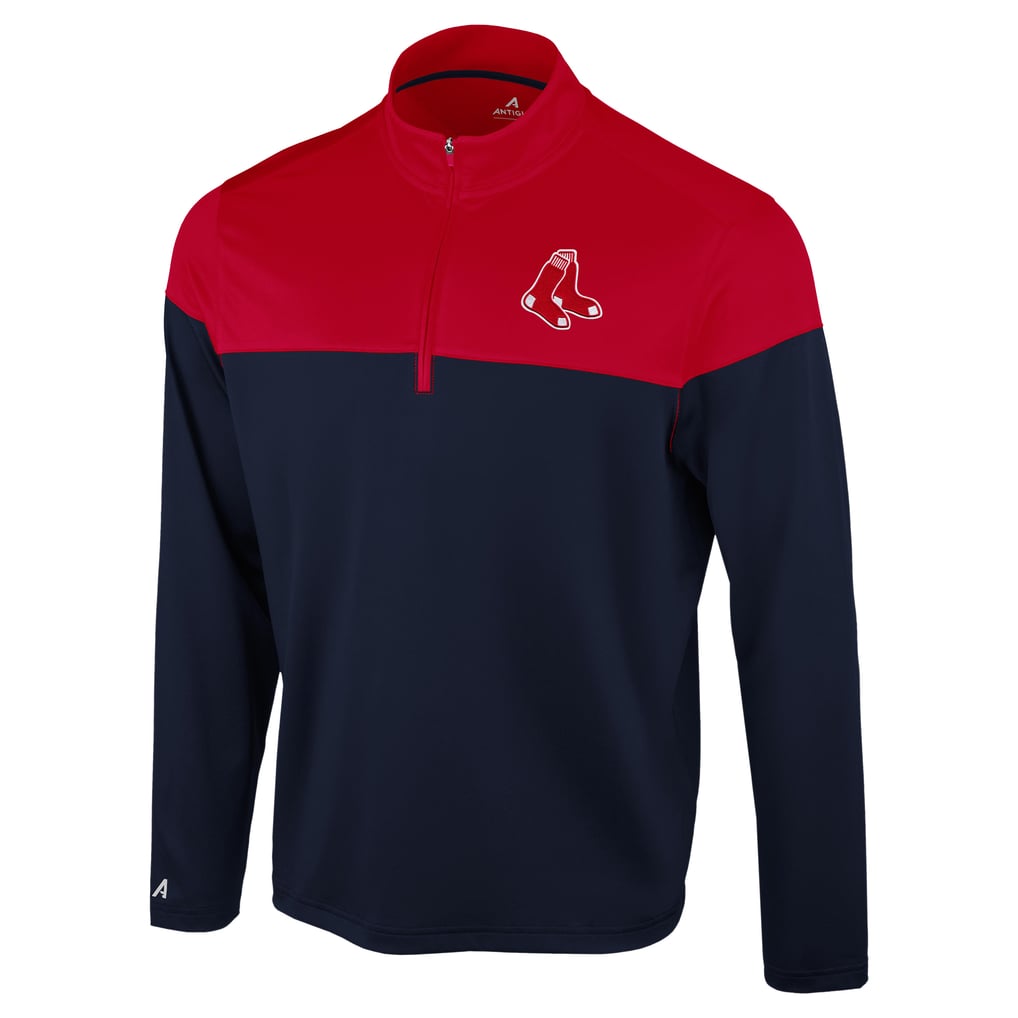 Boston Red Sox Antigua Hinder Quarter-Zip Pullover - Navy/Red