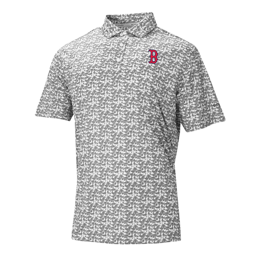  Boston Red Sox Columbia Catchy Swing Polo - Gray