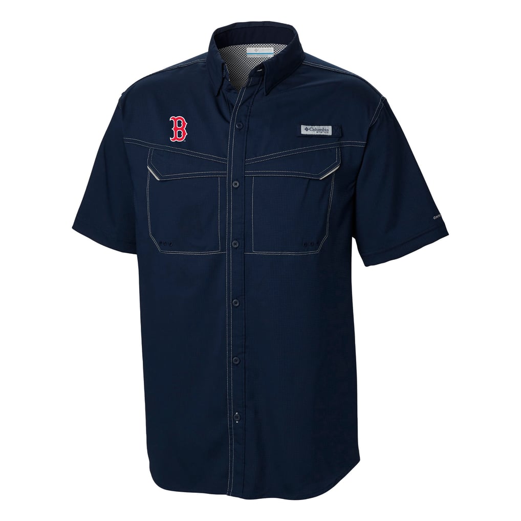  Boston Red Sox Columbia Omni-Wick Low Drag Offshore Button-Up Shirt - Navy