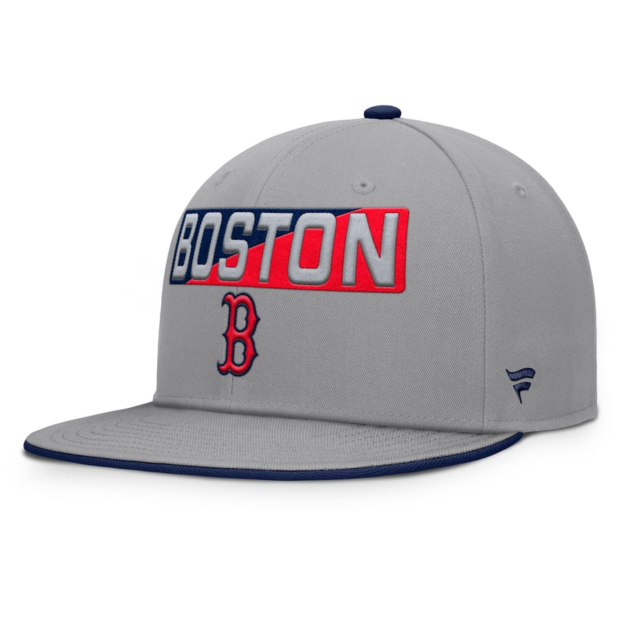 Men's Boston Red Sox Fanatics Gray Punchout Snapback Hat