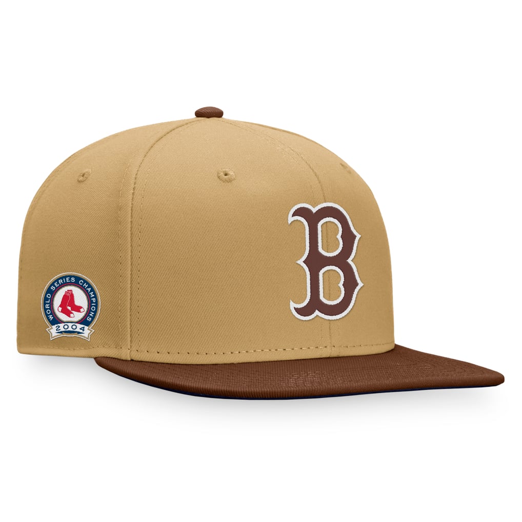 Men's Boston Red Sox Fanatics Khaki/Brown Side Patch Snapback Hat
