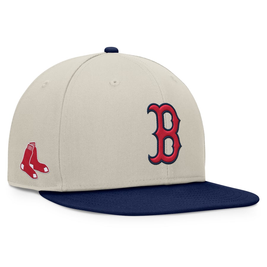 Men's Boston Red Sox Fanatics Khaki/Navy Team Two-Tone Snapback Hat