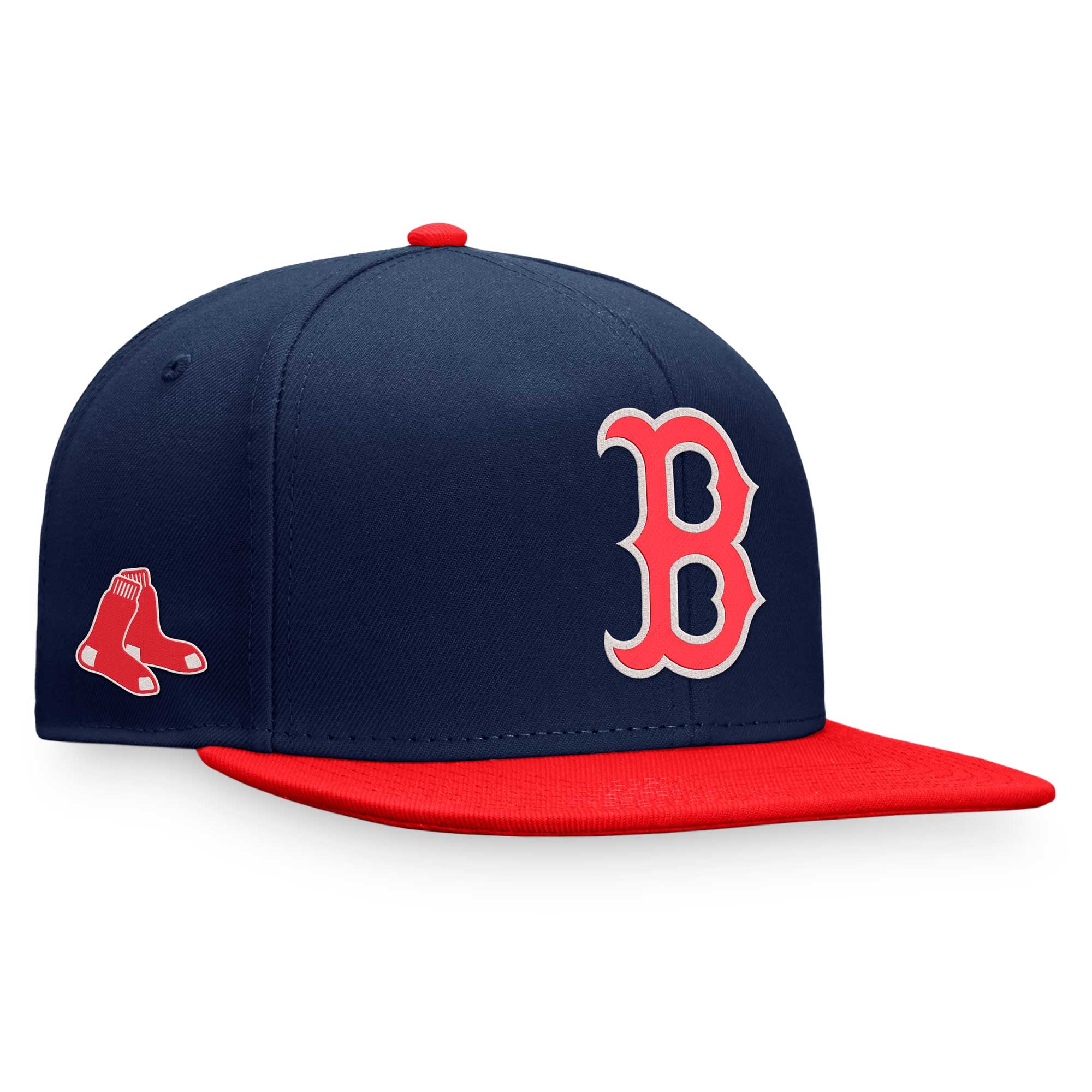 Men's Boston Red Sox Fanatics Navy/Red Big Logo Two-Tone Snapback Hat
