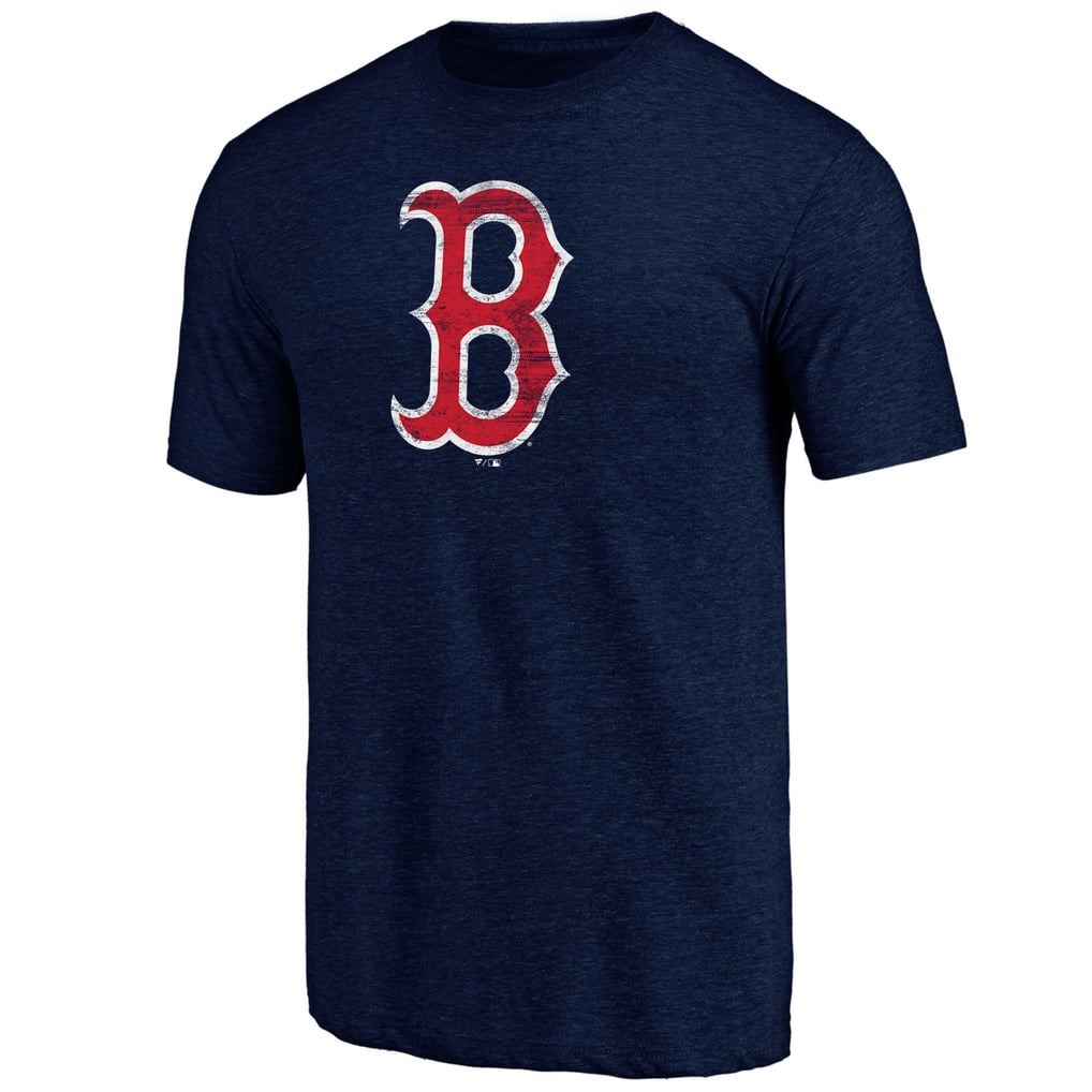 Boston Red Sox Official Logo Tri-Blend T-Shirt - Heather Navy