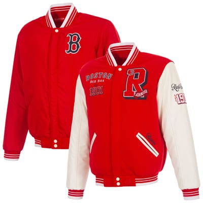  Boston Red Sox JH Design Reversible Varsity Jacket - Red
