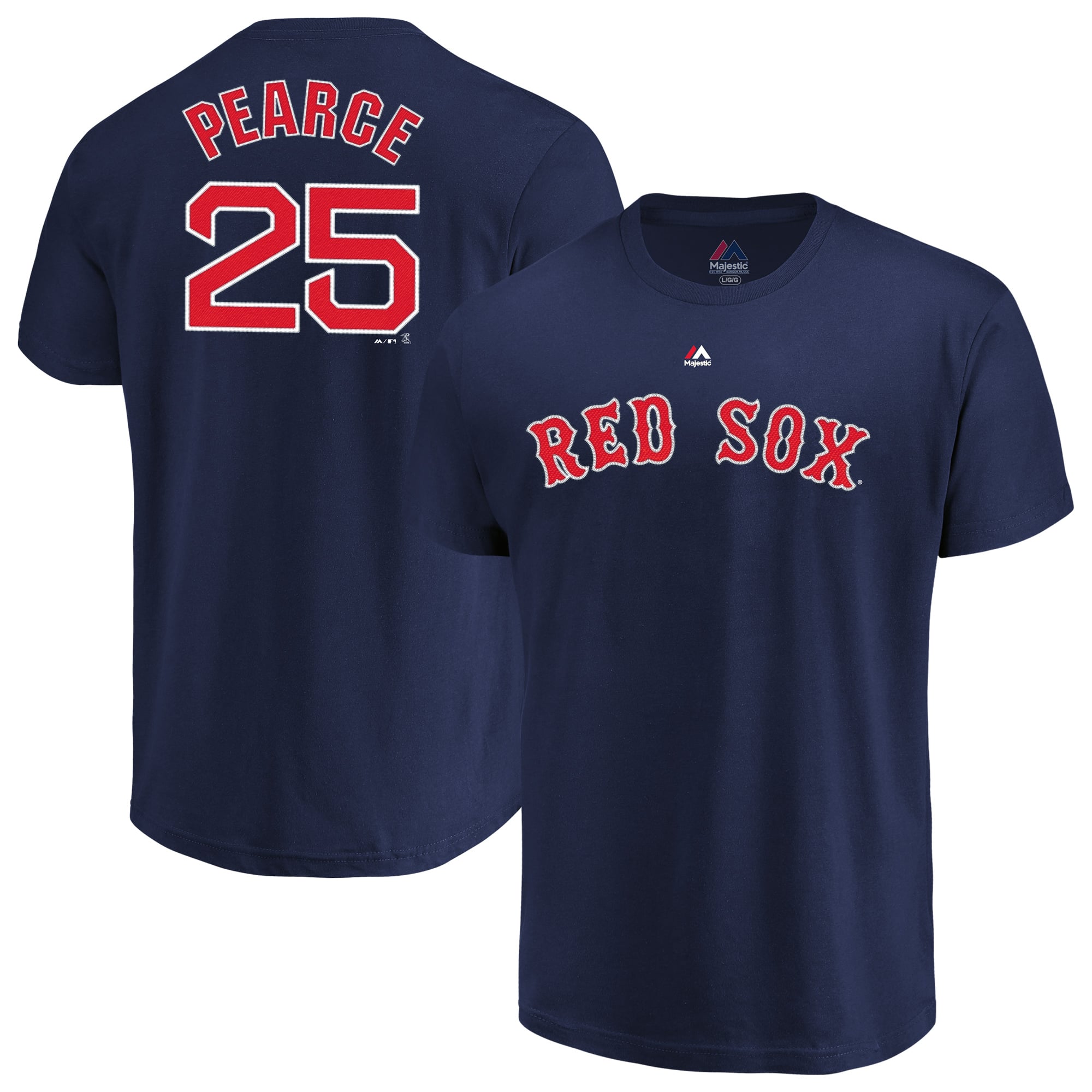 新品未使用タグ付きRED SOX Majestic ユニフォーム 2XL 半袖 Men's Boston Red Sox Steve Pearce Majestic Navy Official Name