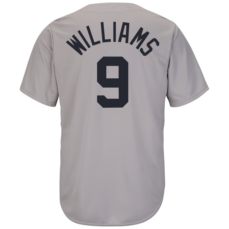 Majestic Men's Boston Red Sox 1995 World Series Ted Williams Retro Gray Jersey-1030540