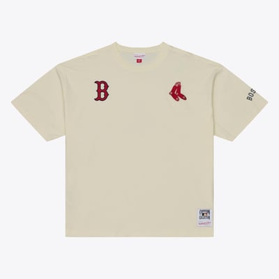  Boston Red Sox Mitchell & Ness Heritage Hues Oversized T-Shirt - Cream