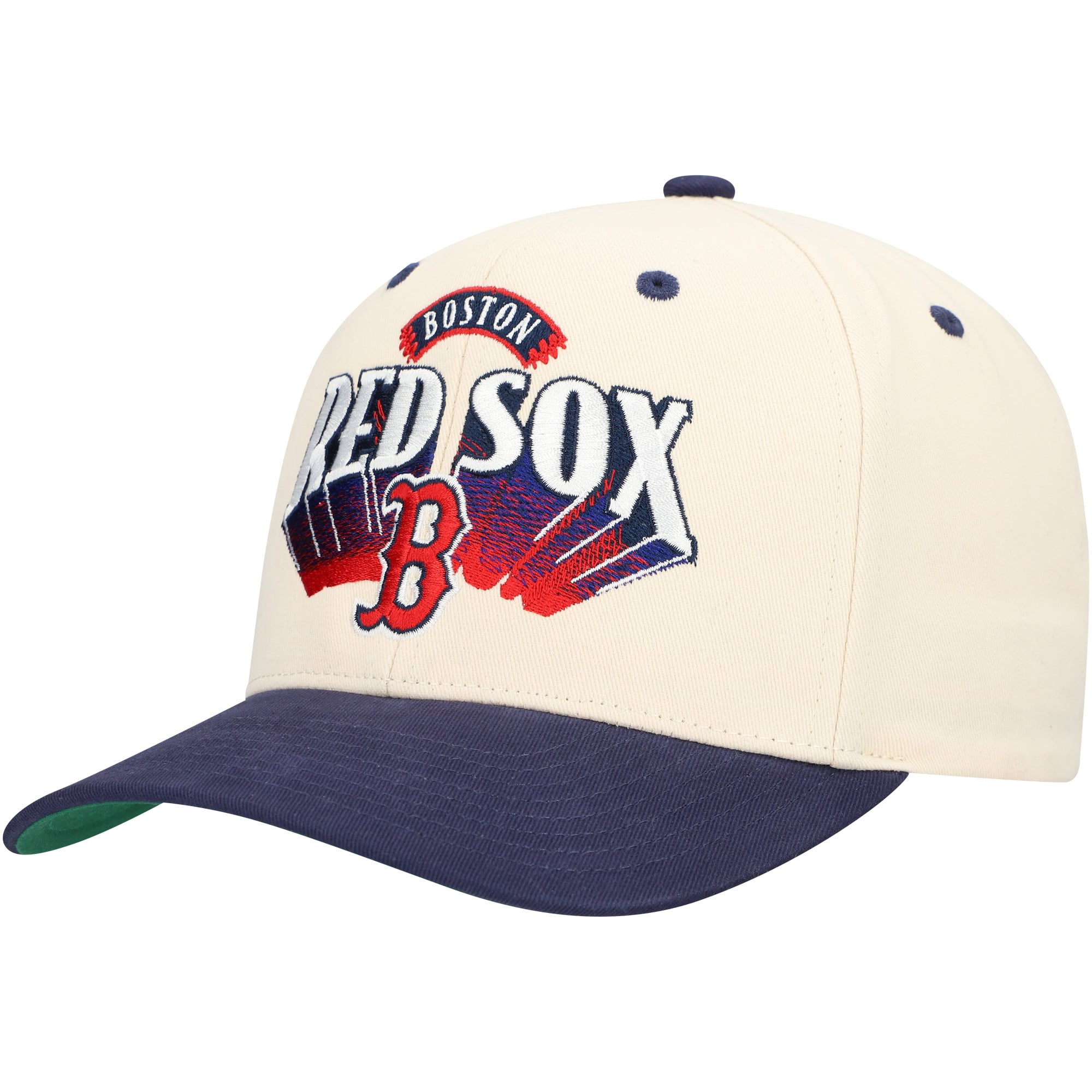 Boston Red Sox Mitchell & Ness Horizon Pro Crown Snapback Hat - Cream