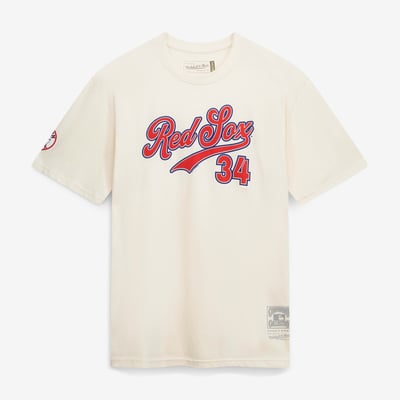 David Ortiz Boston Red Sox Mitchell & Ness Big & Tall Name & Number T-Shirt - Cream