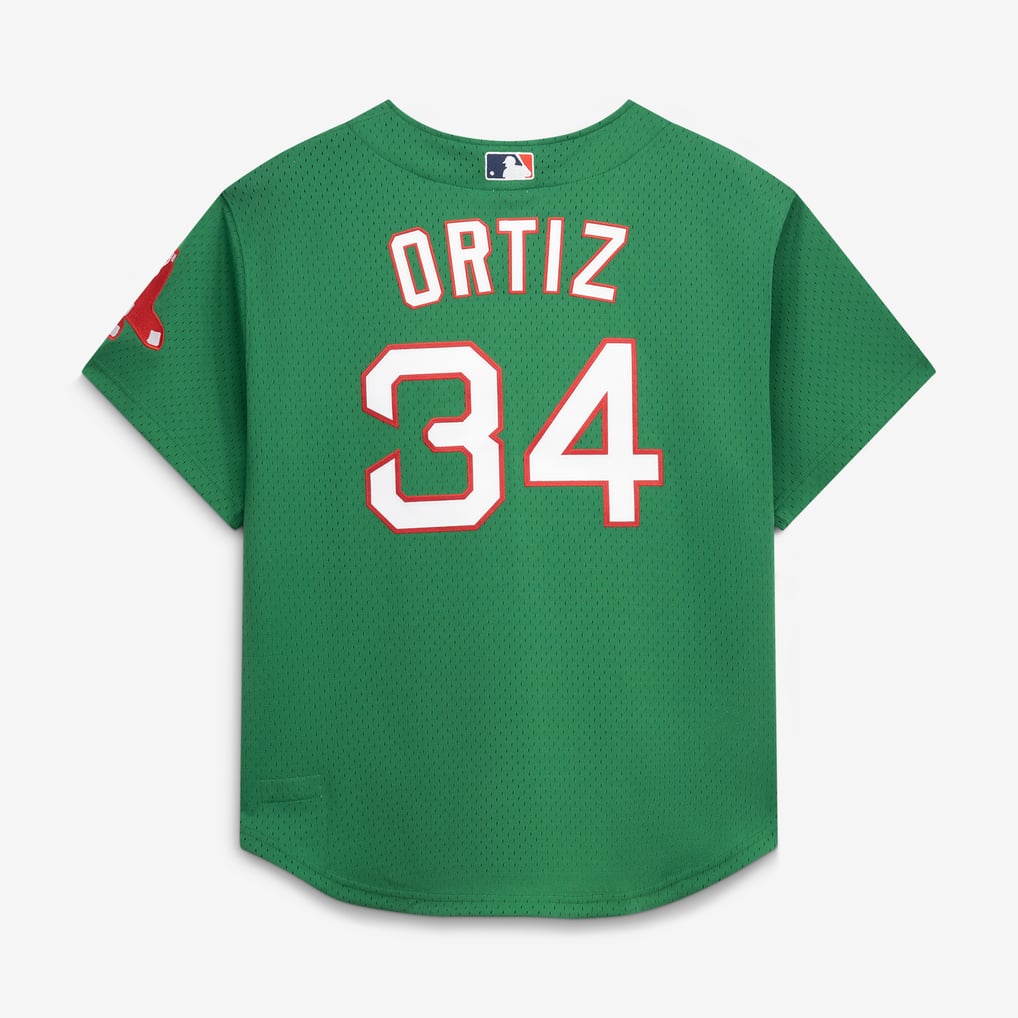 David Ortiz Boston Red Sox Mitchell & Ness Cooperstown Collection Mesh Batting Practice Jersey - Kelly Green
