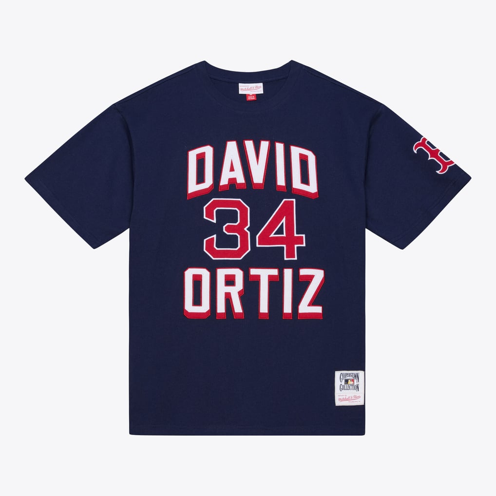 David Ortiz Boston Red Sox Mitchell & Ness  Player Collection Premium T-Shirt - Navy