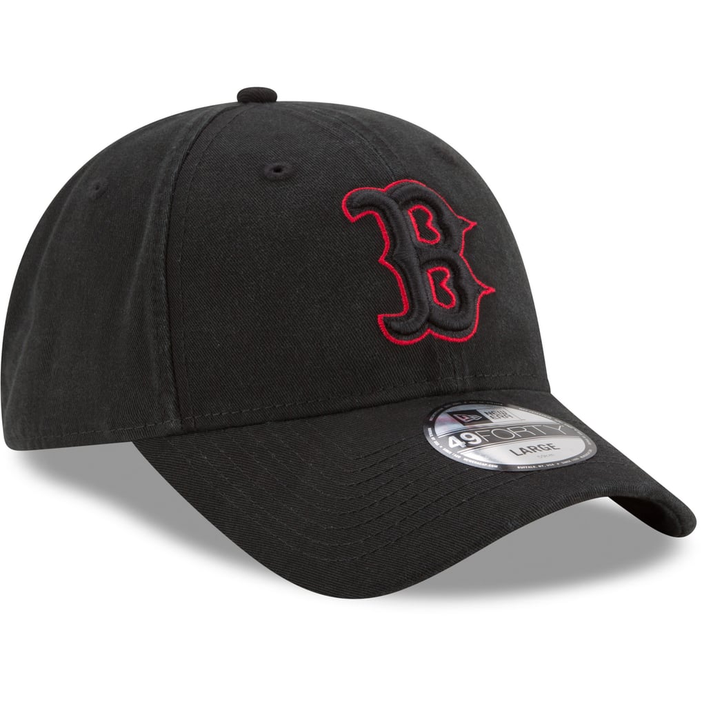 Men's Boston Red Sox New Era Black Core Pop 49FORTY Fitted Hat