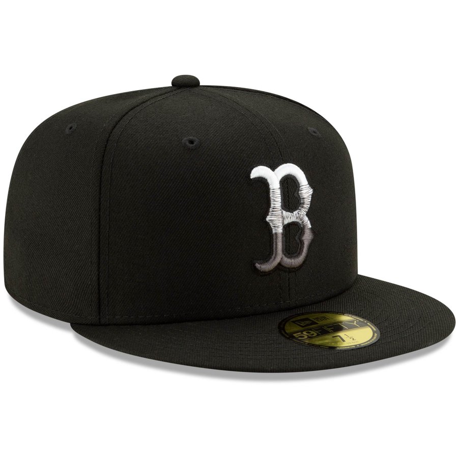 Men's Boston Red Sox New Era Black Faded 59FIFTY Fitted Hat