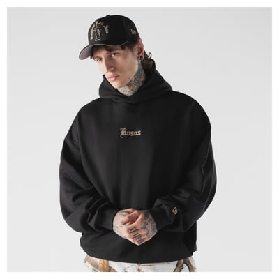  Boston Red Sox New Era Heritage Gothic Lettering Pullover Hoodie - Black