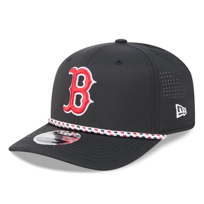 Boston Red Sox New Era Vented 9SEVENTY Rope Adjustable Hat - Black