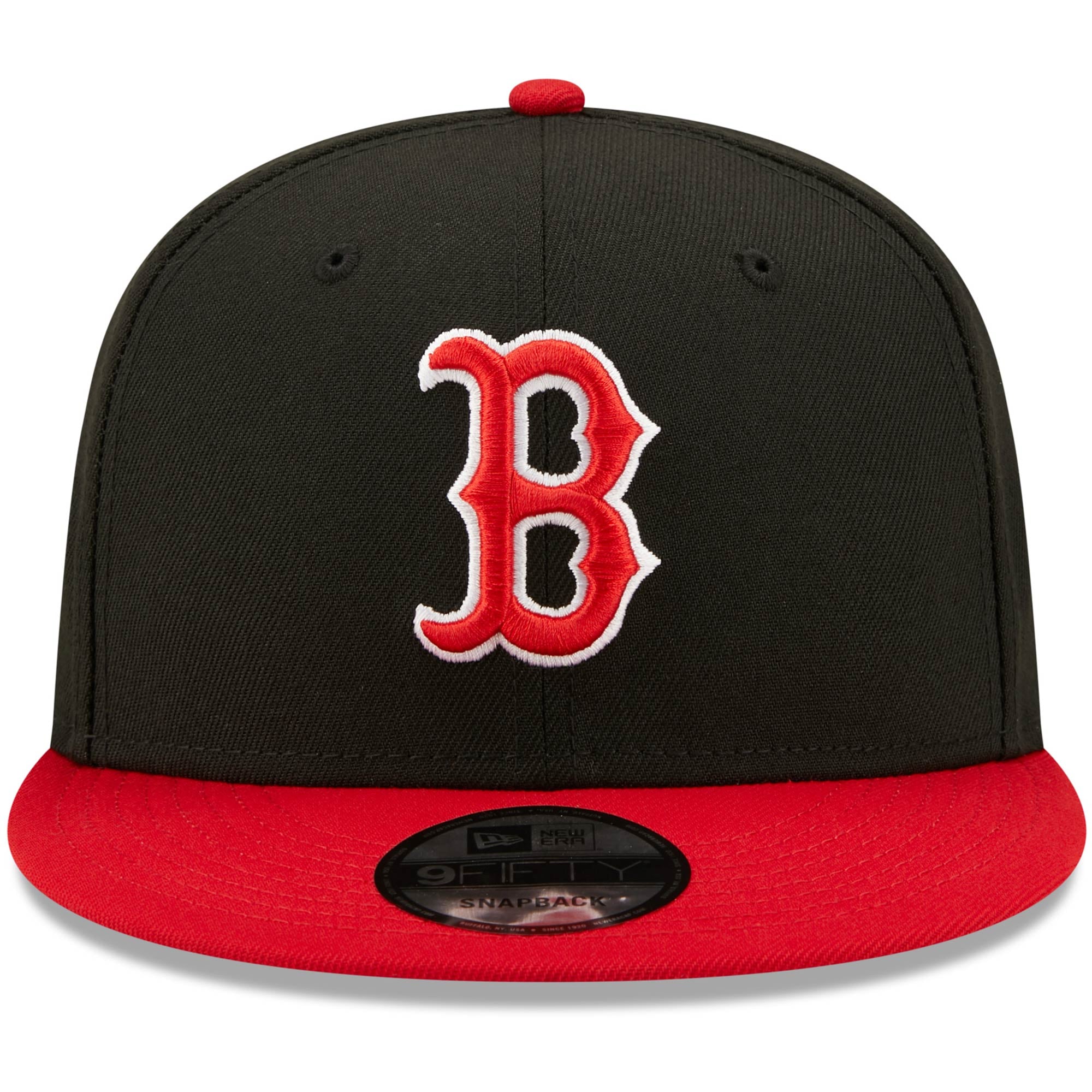 Men's Boston Red Sox New Era Black/Scarlet Color Pack 2-Tone