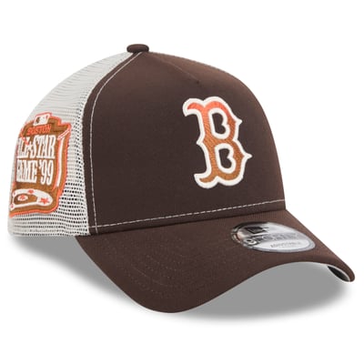 Boston Red Sox New Era Pumpkin Spice 9FORTY A-Frame Adjustable Trucker Hat - Brown