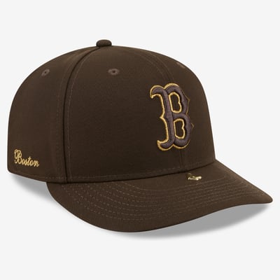 Boston Red Sox New Era Visor Pin A-Frame 59FIFTY Fitted Hat - Brown