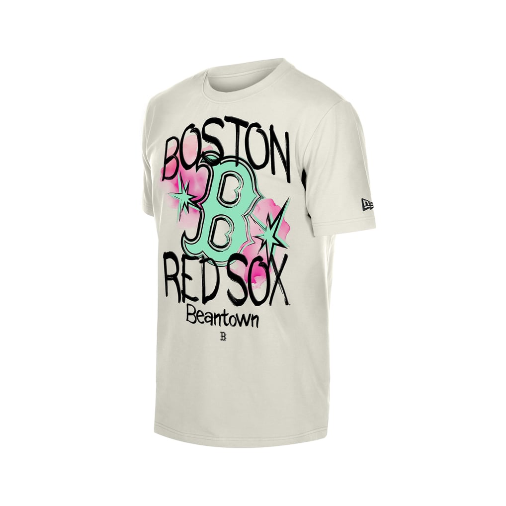 Men's Boston Red Sox New Era Cream Lifestyle Punk Core T-Shirt