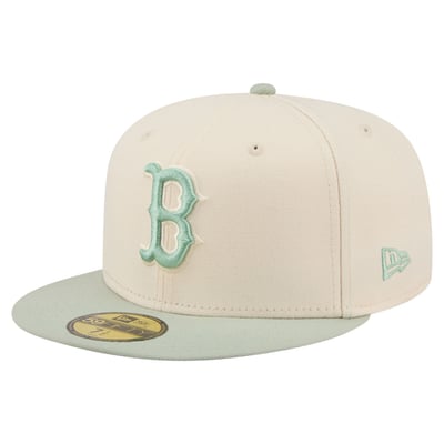 Boston Red Sox New Era Color Pack 59FIFTY Fitted Hat - Cream/Green