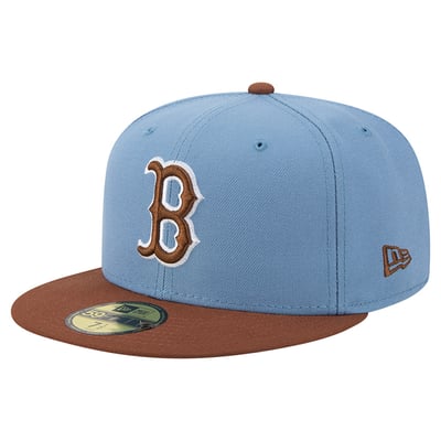 Boston Red Sox New Era Color Pack 59FIFTY Fitted Hat - Light Blue/Brown