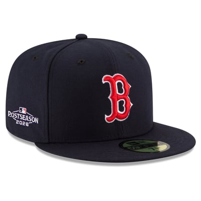 Boston Red Sox New Era 2026 MLB Postseason Side Patch 59FIFTY Fitted Hat - Navy