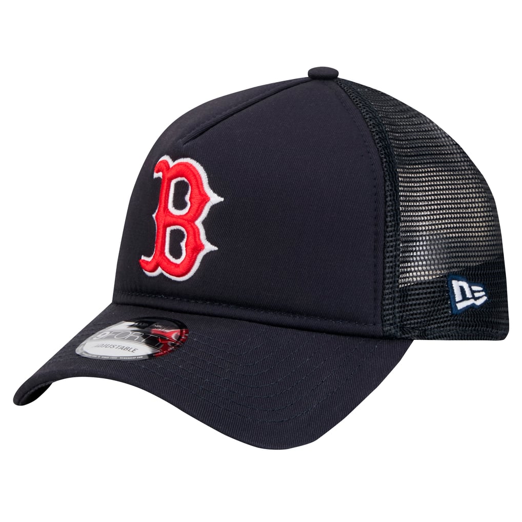 Boston Red Sox New Era 9FORTY A-Frame Trucker Adjustable Hat - Navy