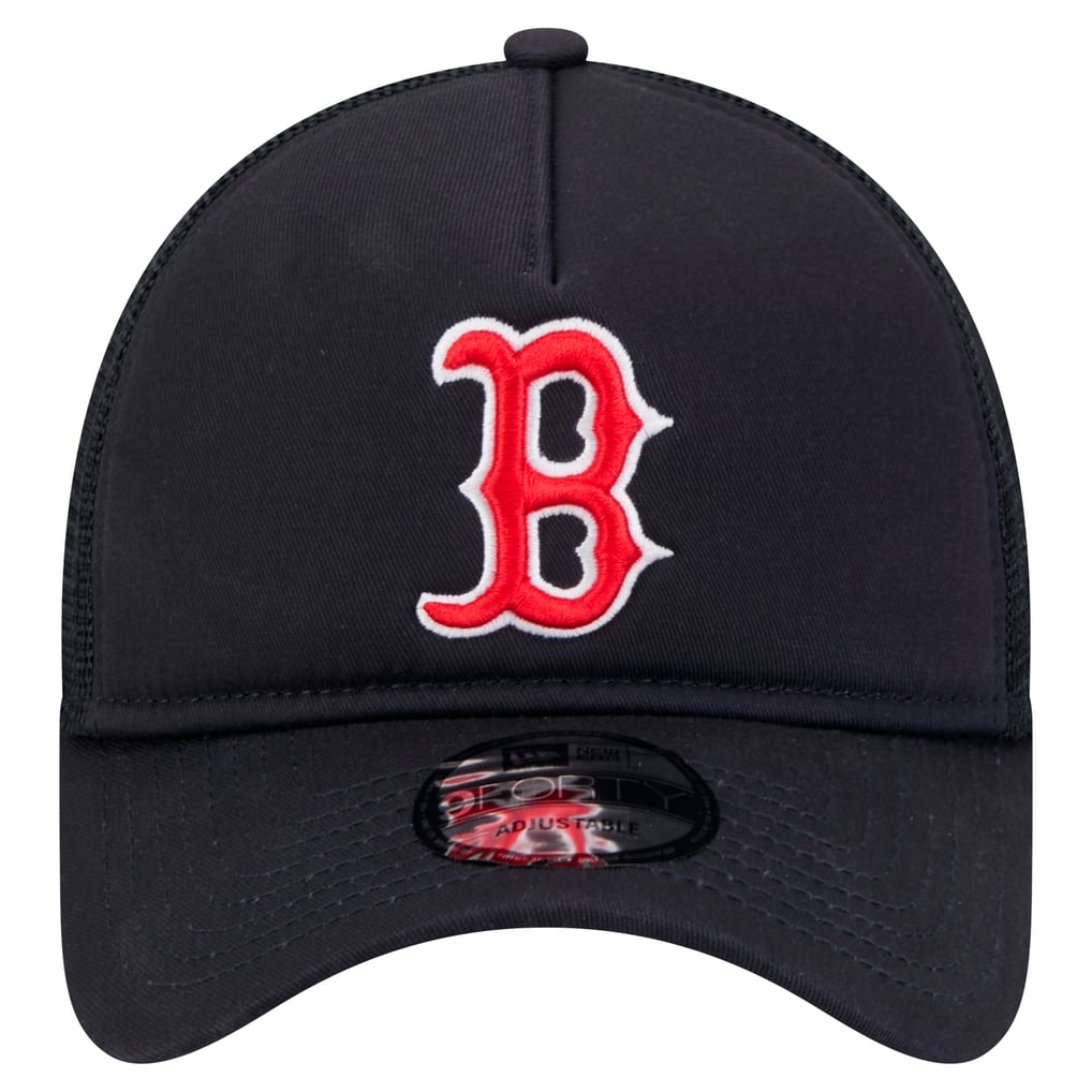 Boston Red Sox New Era 9FORTY A-Frame Trucker Adjustable Hat - Navy