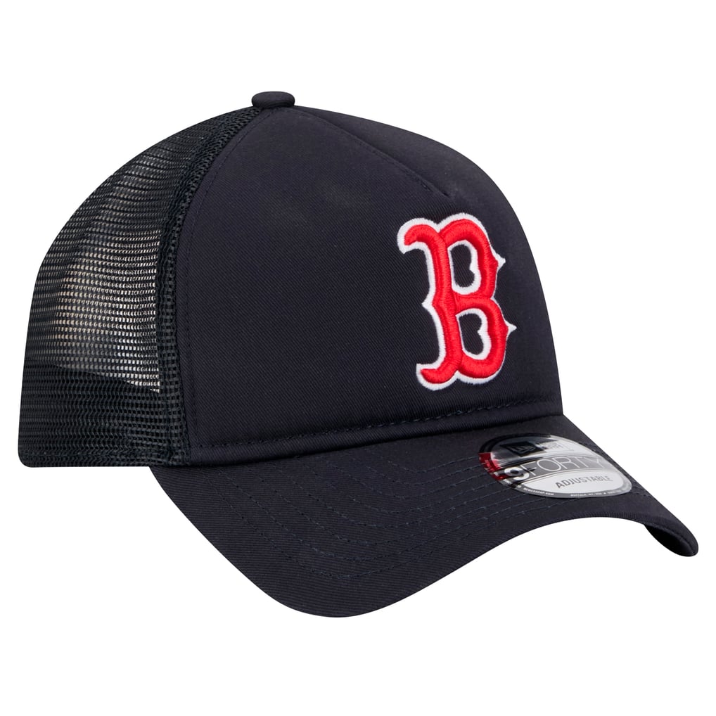 Boston Red Sox New Era 9FORTY A-Frame Trucker Adjustable Hat - Navy