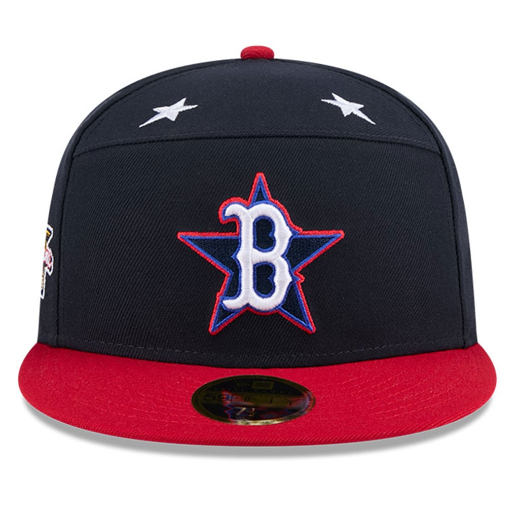 Boston Red Sox New Era 2025 MLB All-Star Game Workout Side Patch 59FIFTY Fitted Hat - Navy/Red