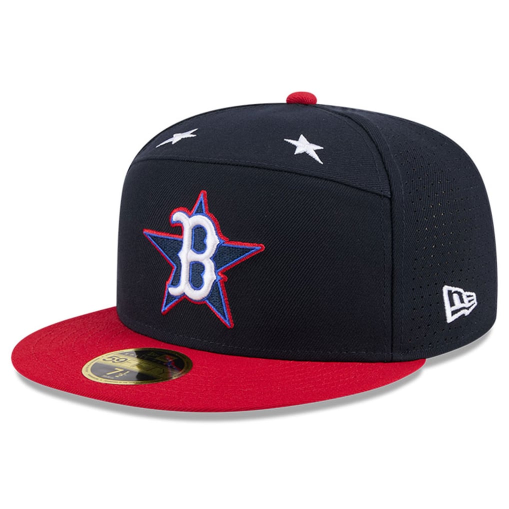 Boston Red Sox New Era 2025 MLB All-Star Game Workout Side Patch 59FIFTY Fitted Hat - Navy/Red