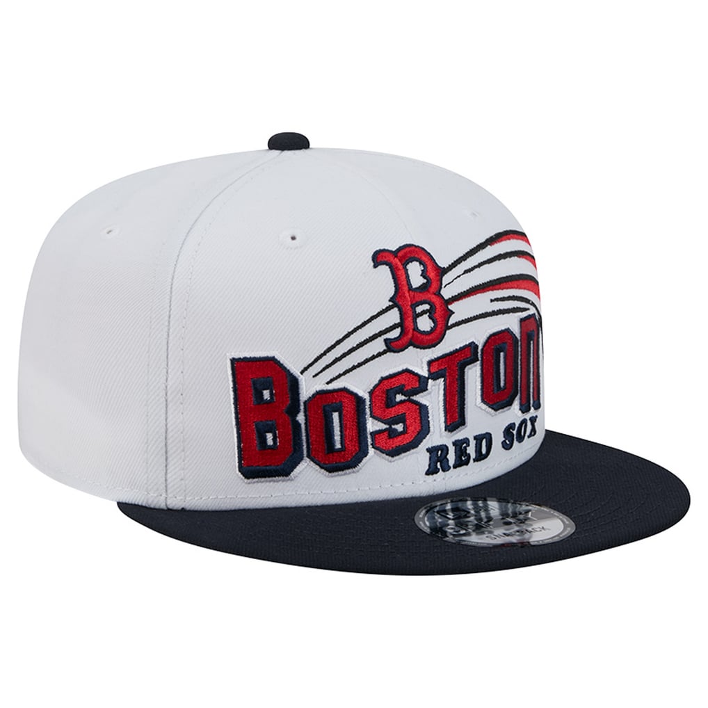 Boston Red Sox New Era Retro Sweep 9FIFTY Snapback Hat - White