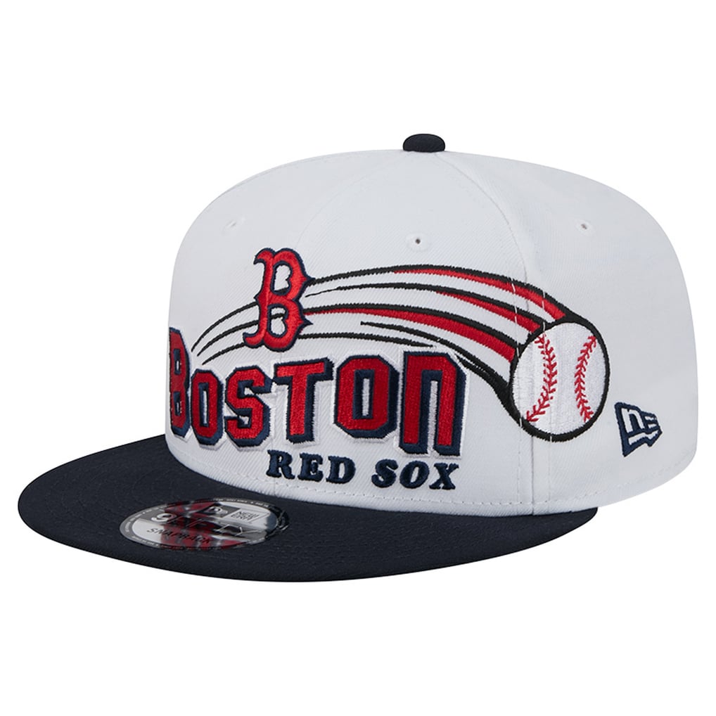 Boston Red Sox New Era Retro Sweep 9FIFTY Snapback Hat - White
