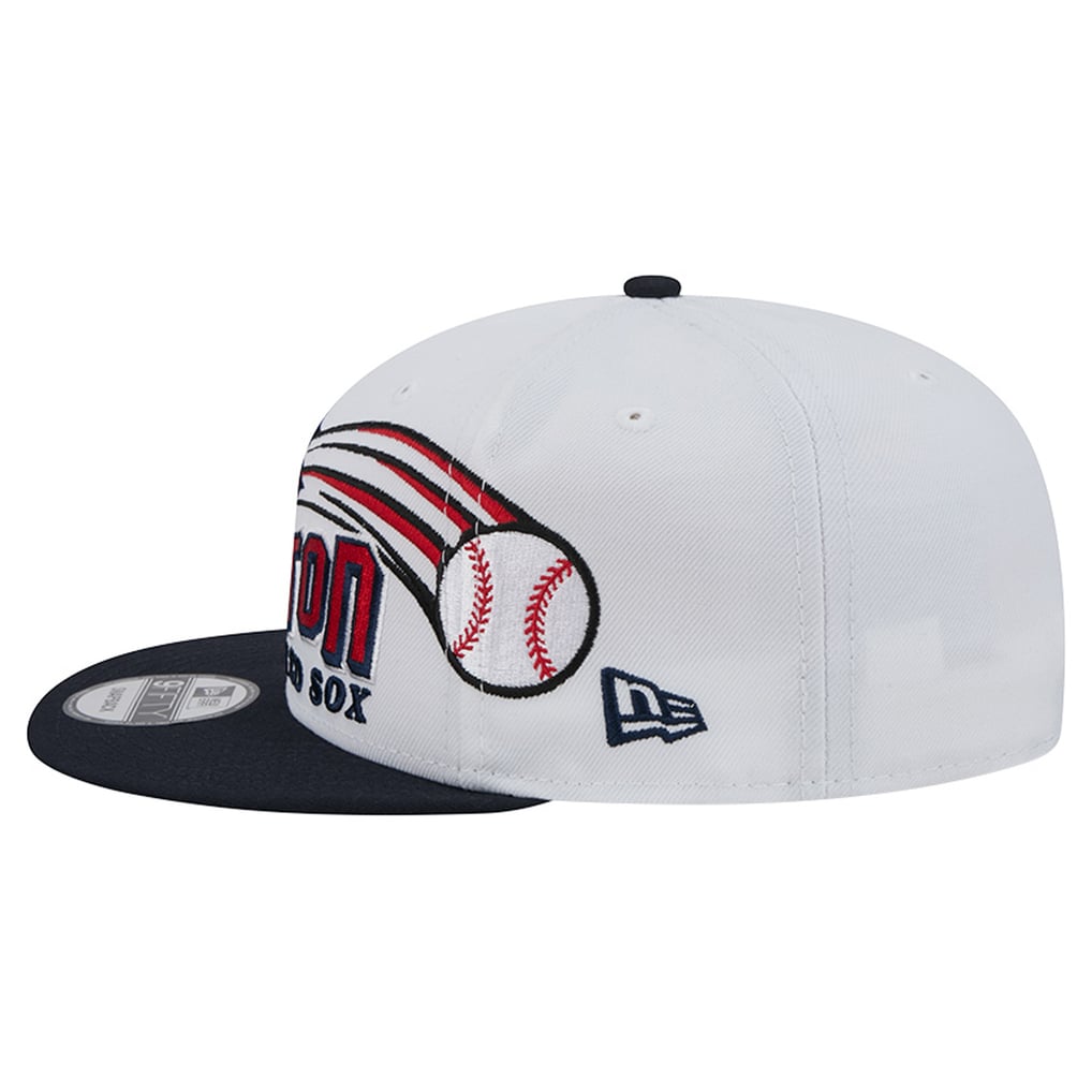 Boston Red Sox New Era Retro Sweep 9FIFTY Snapback Hat - White