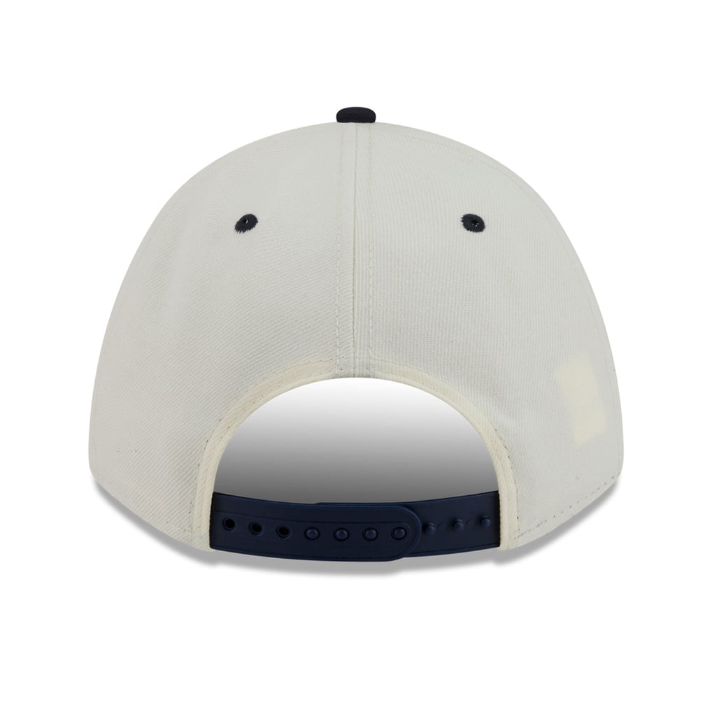 Boston Red Sox New Era Arch 9FORTY A-Frame M-Crown Adjustable Hat - White/Navy