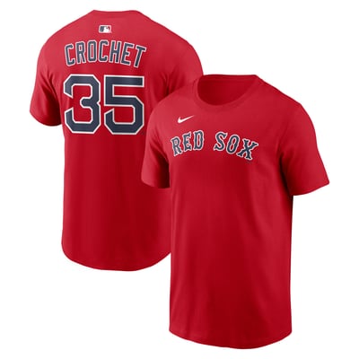 Garrett Crochet Boston Red Sox Nike Home Name & Number T-Shirt - Red