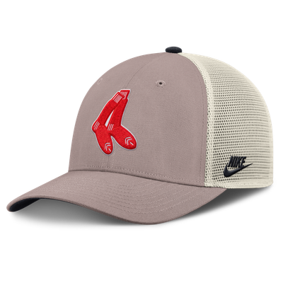 Boston Red Sox Nike Cooperstown Rise Adjustable Trucker Hat - Khaki