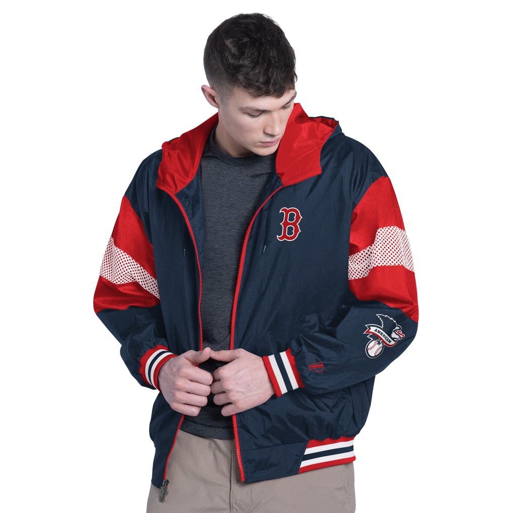 Boston Red Sox Pro Player Legacy Lightweight Full-Zip Hooded Jacket - Navy/Red