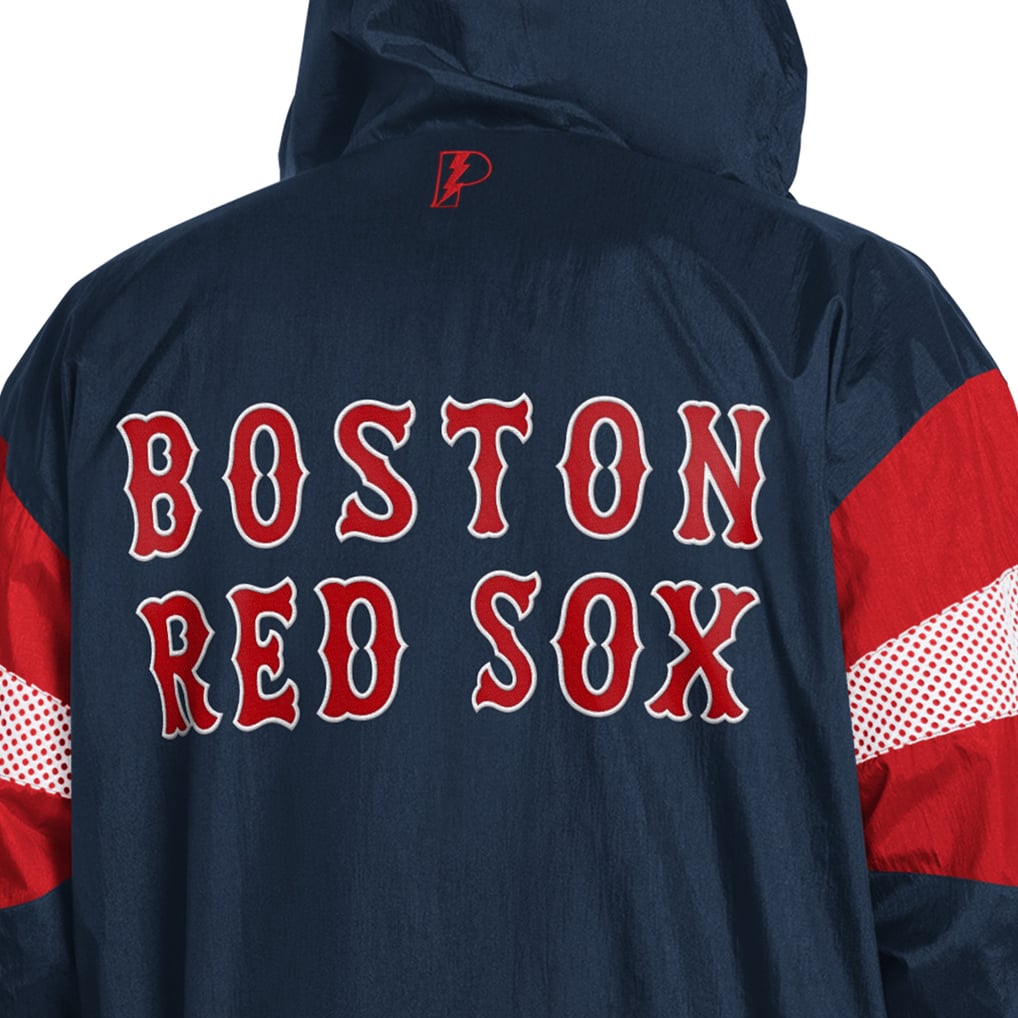 Boston Red Sox Pro Player Legacy Lightweight Full-Zip Hooded Jacket - Navy/Red