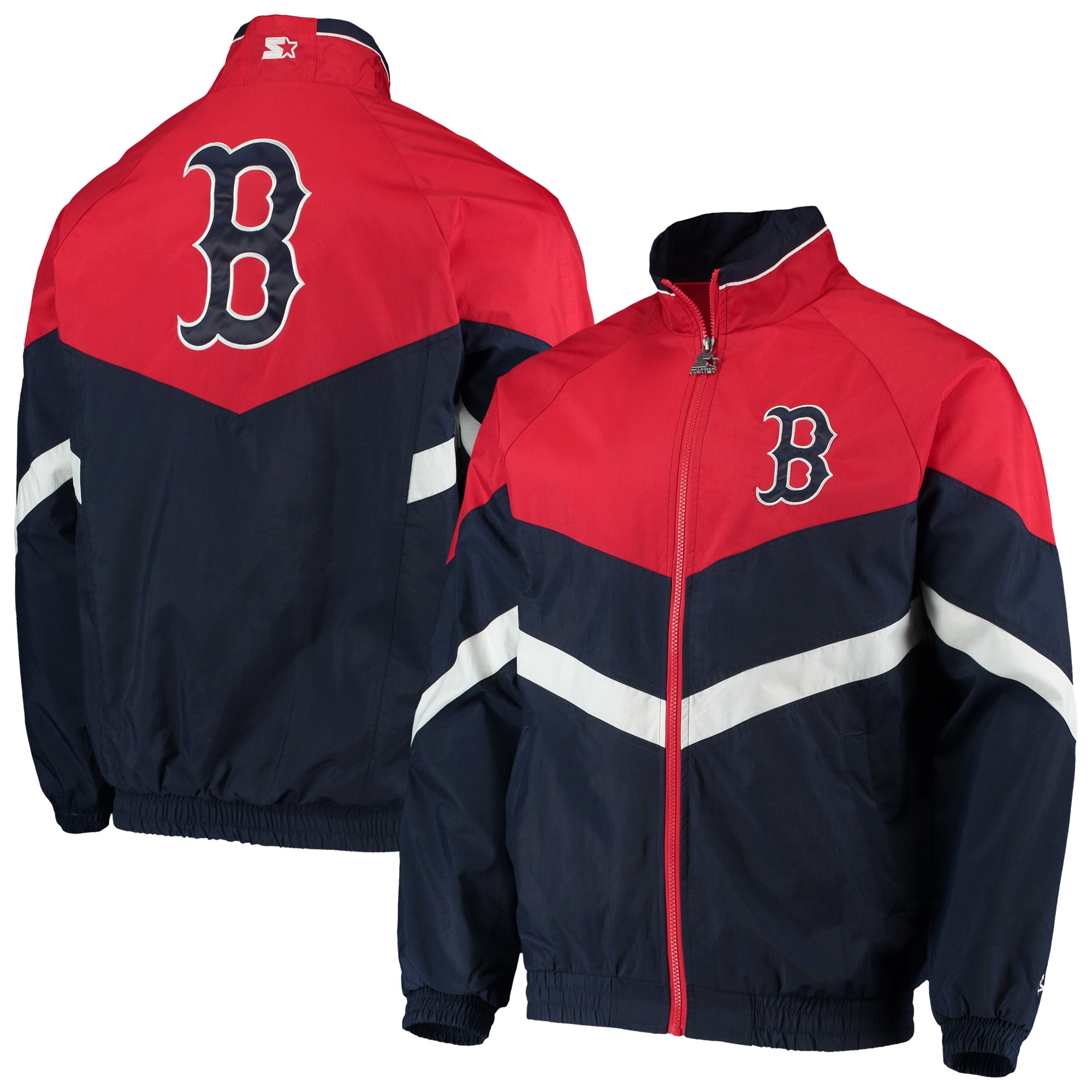 Men's Boston Red Sox Starter Navy/Red The Bench Coach Full-Zip Jacket
