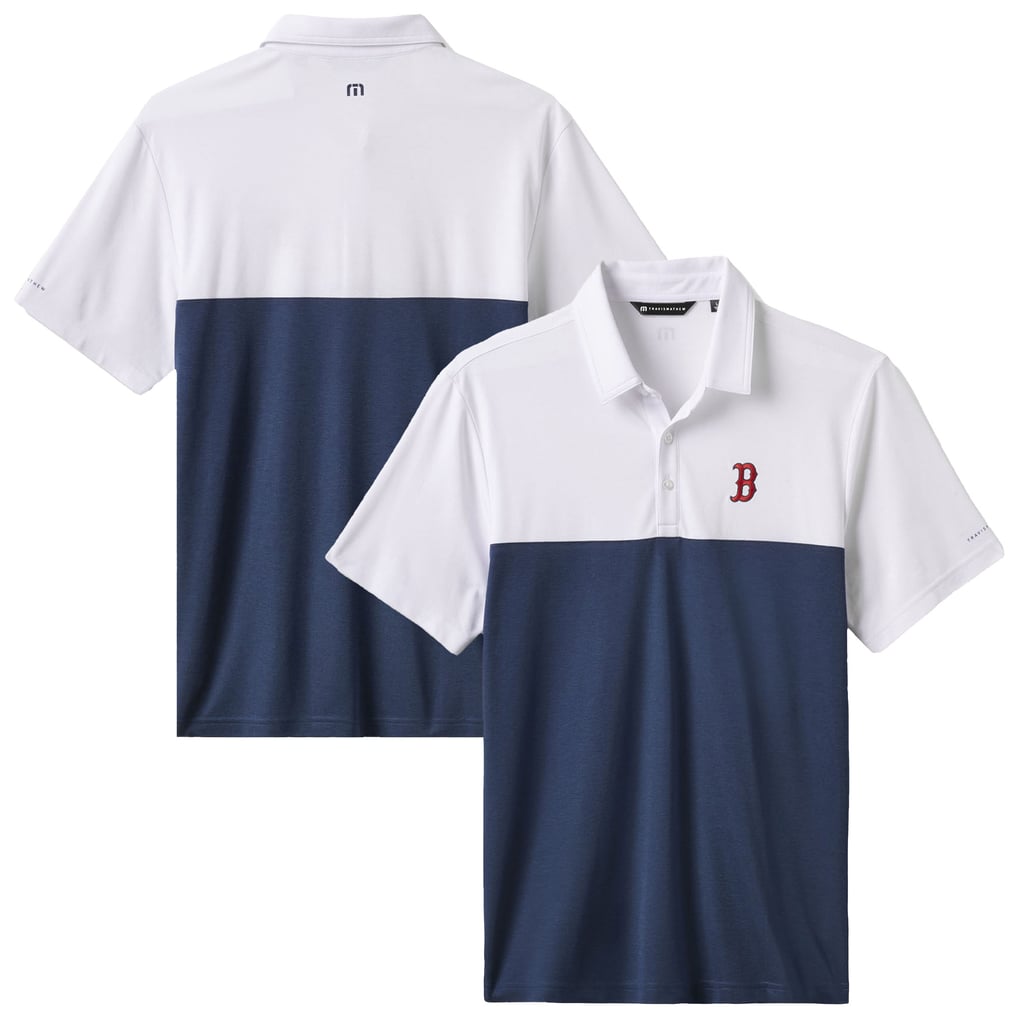 Boston Red Sox TravisMathew Home Run Leader Tri-Blend Polo - White/Navy