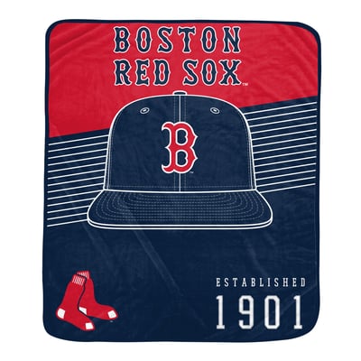 Boston Red Sox Pegasus Block Stripe Logo 50" x 60" Ultra Soft Blanket