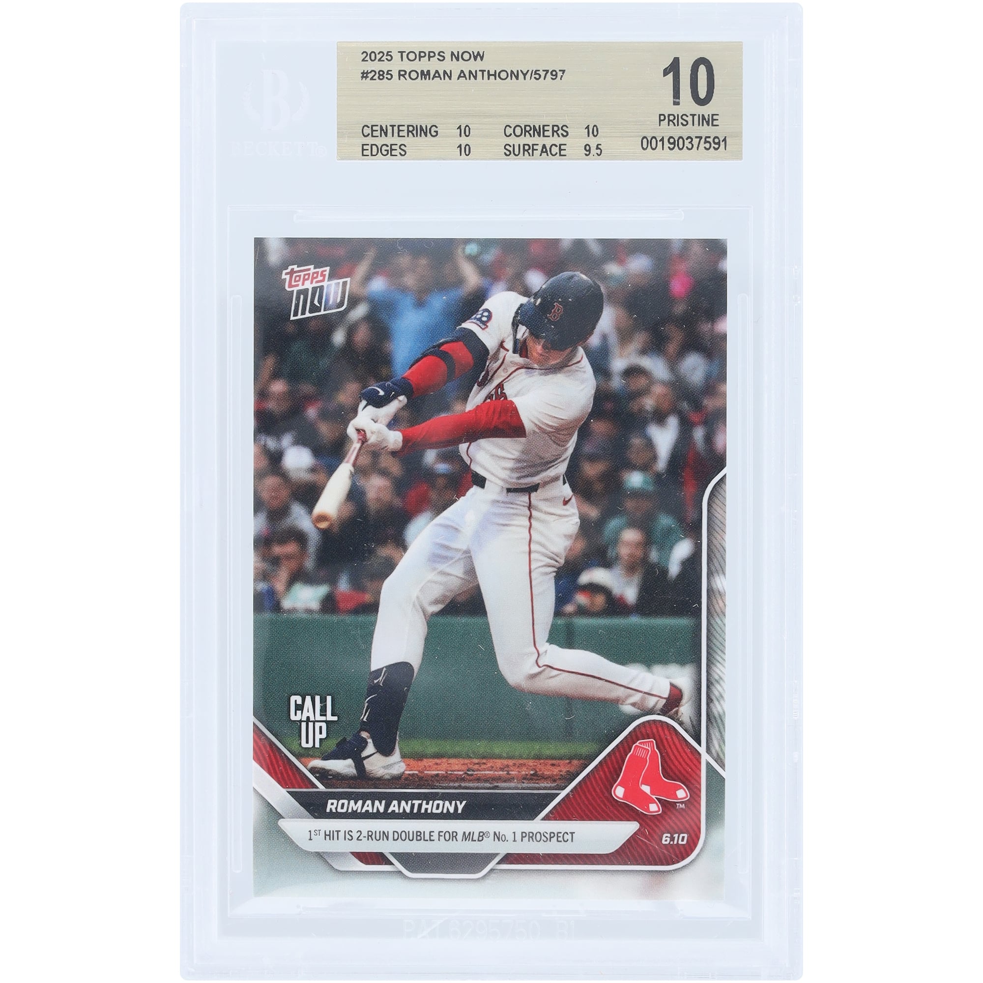 Roman Anthony Boston Red Sox 2025 Topps Now 1st Hit is 2-Run 