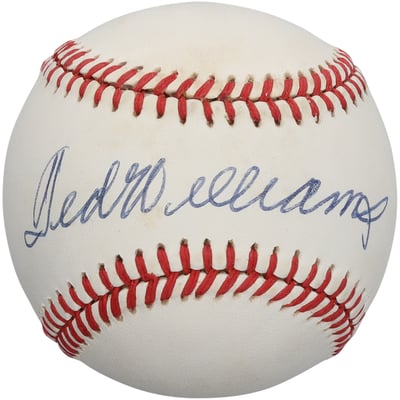 Ted Williams Boston Red Sox Autographed Fanatics Authentic Baseball - BAS AF958