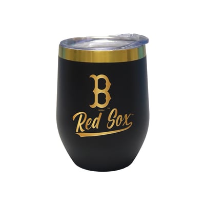 Boston Red Sox The Memory Company 12oz. Stainless Steel Gold Lettering Stemless Wine Tumbler