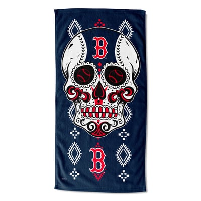 Boston Red Sox The Northwest Group 30" x 60" Candy Skull Printed Beach Towel