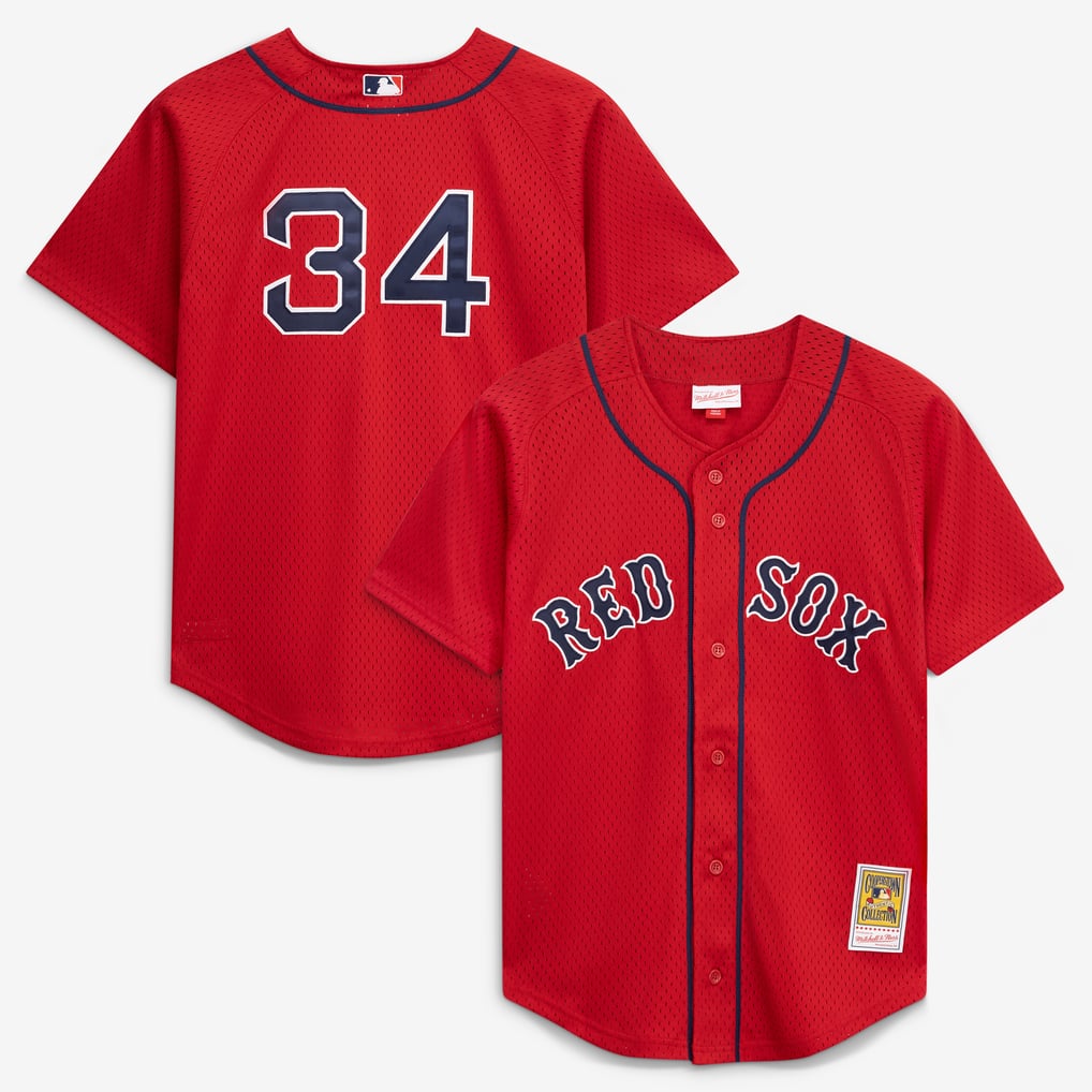 David Ortiz Boston Red Sox Mitchell & Ness Toddler Cooperstown Collection Mesh Batting Practice Jersey - Red