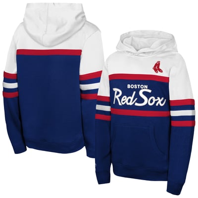  Boston Red Sox Mitchell & Ness Toddler Head Coach Pullover Hoodie - Navy